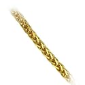 14k Yellow Gold 1.2mm Wheat Chain Necklace - 16"