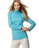 Style&amp;co. Long-Sleeve Smocked Knit Turtleneck Coral Ridge L