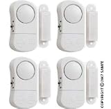 Mini Door & Window Contact Alarm & Chime Set of 4
