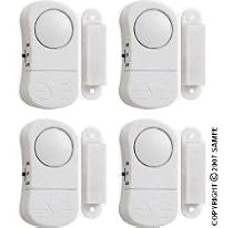 Mini Door & Window Contact Alarm and Chime Set of 4