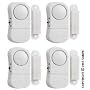 Mini Magnetic Contact Alarm and Chime (4 Pack)