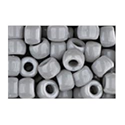 Gray Crow Beads Pony Beads, 100pc Pkg