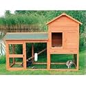 Wooden Mansion - Hutch and Enclosed Run