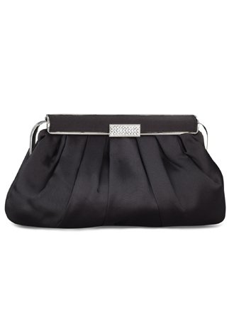 Coloriffics Handbags Pleated Satin Evening Bag