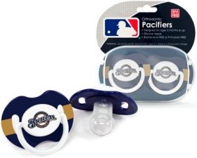 Milwaukee Brewers Pacifier - 2 Pack, Catalog Category: NLB