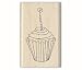 Partytime Cupcake Wood Mounted Rubber Stamp