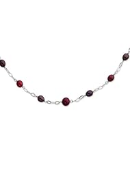 SS 18in Burgundy & Chocolate Freshwater Cult. Pearl w/ 2in ext. Necklace