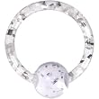 14 Gauge Clear Glitter Ball Captive Ring
