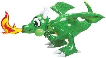 Fire Breathing 30 Inch Dragon Infatable (Green) by CS Novelty