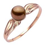 14K Yellow Gold Chocolate Pearl Ring