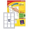 Avery Addressing Labels Laser Jam-free 12 per Sheet 63.5x72mm White Ref L7164-250 [3000 Labels]