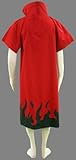 Mtxc Men's Naruto Cosplay Costume Uzumaki Naruto 6th Kid Size Small Red