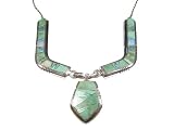 Sterling Silver Southwestern Inlayed Pendant