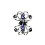 Double Strand Beads: Blue Swarovski Butterflies