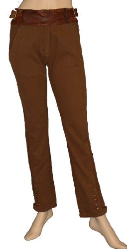 Roberto Cavalli Womens Pants Trousers Brown Leather, 40, Brown Roberto Cavalli Womens Pants Trousers Brown Leather, 40, Brown