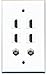 RiteAV - 4 HDMI and 2 - Coax Cable TV F Port Wall Plate White