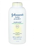 Johnson's Baby Powder, Pure Cornstarch, Medicated, 15-Ounce Bottles (Pack of 2)