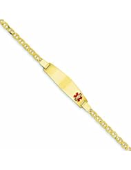 14K Gold Medical ID Bracelet 7 Inches