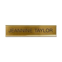Standard Aluminum Desk Sign, 2x10, Gold