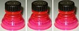 Three (3) Red - Snap Capps - Reclosable Can Tops (Turns Almost Any Can into a Bottle!) Save Money Buy Cans over Bottles! Snap Capp - NO MORE Flat Drinks