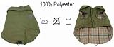 10" Green Gilet Rainproof Dog Coat (no Hood)