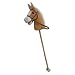 Steckenpferd, Farbe beige mit heller M�hne mit Funktion. Ein Ohr dr�cken und das Pferd macht Gewieher und Galopp Gr��e ca.100 cm Top Qualit�t mit Haltegriffen und Laufrollen aus Holz