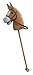 Steckenpferd, Farbe beige mit heller Mähne mit Funktion. Ein Ohr drücken und das Pferd macht Gewieher und Galopp Größe ca.100 cm Top Qualität mit Haltegriffen und Laufrollen aus Holz