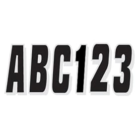 Hardline BRBLK320 320 Series Beige/Black Marine Lettering Kit