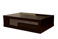 Baxton Studio Calliope Oak Veneer Coffee Table, Wenge-Color