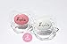 Personalized Pacifier with Name, 2 Pack Pink & White, (0-6 Months & 6-18 Months Available), Engraved Pacifier, Custom Pacifier, CAN BE STERILIZED (0-6 Months)