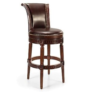 Manchester Swivel Bar Height Bar Stool (30"H seat) - Mahogany - Frontgate
