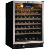 Danby 50 Bottle, Built-In Wine Cooler, DWC512BLS (Black) (23.88H x 23.75W x 34.38D)