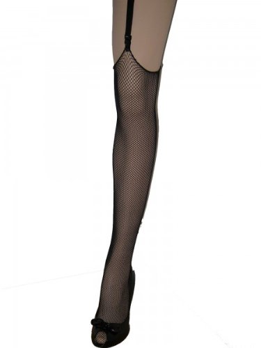 Sexy Netzstrümpfe für Strumpfhalter in schwarz * Einheitsgröße 34-36 * Strumpfhose