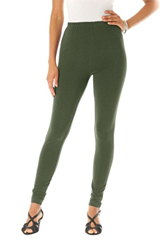Roamans Women's Plus Size Petite Essential Stretch Knit Ankle Length Leggings