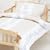 BAROO CREAM AND WHITE JUST GIRAFFE COT BED DUVET COVER AND PILLOWCASE SET.