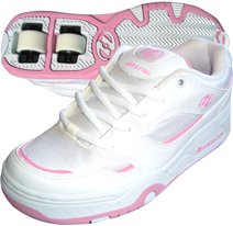 Childrens Toyshop  Third Party New : Heelys Rebel White/Pink, UK 7