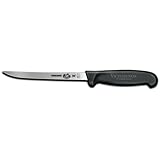 Victorinox Cutlery 5 inch Straight Boning Knife, Black Fibrox Handle