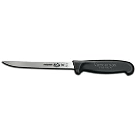 R H. Forschner by Victorinox 6-Inch Straight Boning Knife, Black Fibrox Handle by R.H. Forschner Victorinox