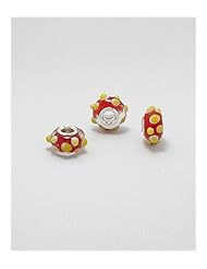 Glass Glass Beads In 92.5 Sterling Silver