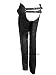 Y2 NEW WOMENS MOTORCYCLE LEATHER CHAP CHAPS BLACK