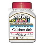 Calcium 500 mg Oyster Shell 90 Tablets, 21st Century