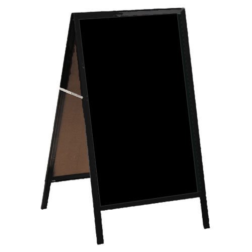 3'H x 2'W A-Frame Sidewalk Board, Black Markerboard, Cherry Frame