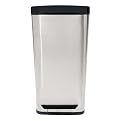 OXO SoftWorks 10-gal. Brushed Stainless Steel Trash Can