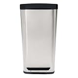 OXO SoftWorks 10-gal. Brushed Stainless Steel Trash Can