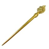 CrystalMood Handmade Carved Wood Hair Stick Cosmos 6.9