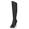 4 1/2 Inch Sexy High Heel Knee High Boots Pig Leather Black Brown