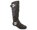 SUEDE DOUBLE BUCKLE RIDING BOOT