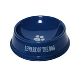 8.5 Navy Dog Bowl Beware Of The Dog