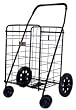 Jumbo Folding Shopping Black Swivel Wheel Cart