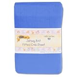 Kids Line Jersey Knit Fitted Crib Sheet - Serendipity Blue